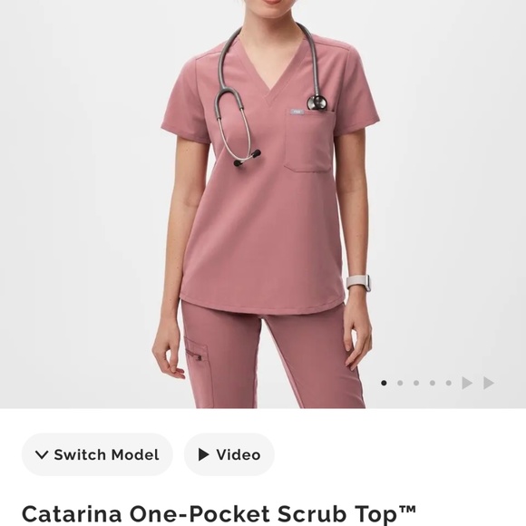 FIGS Women’s Scrubs - Mauve - Picture 2 of 7